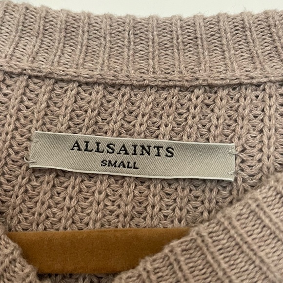 ❣️SOLD❣️All Saints Aria Laced Mauve Jumper Sweater - Picture 6 of 7